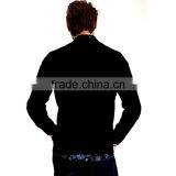 Round Neck Long Sleeve Rib Knit Hem Latest Sweater Design for Men thumbnail-2