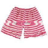 Wholesale Baby Ruffle Shorts White and Black Stripe Girl Shorts Ruffle Icing Shorts thumbnail-2