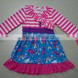 BY-D105 2017 Summer Children Frocks Designs Lovely Troll Printed Kids Dresses Wholesale Baby Clothes thumbnail-1