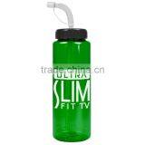 USA Made 32 oz Transparent Sports Bottle With Straw Lid - BPA/BPS-free, FDA Compliant and Comes With Your Logo thumbnail-5