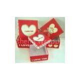 Red 5 * 5 * 3 Inch Cardboard Candy Box, Decorating Gift Boxes For Wedding
