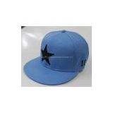 Blue fitted embroiery cap