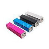 Black / Red Mini Cell Phone power bank 2600mah External Battery Charger