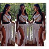 ONE SHOULDER SLIPT DRESS