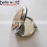 Cute Leopard Printed Metal Round Small Mirror thumbnail-2