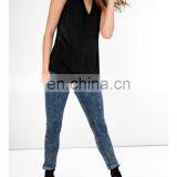 Latest New Models Blouses Fashion Neck Blouse Design With Tie Details thumbnail-3