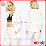 2015 New Fashion Office Women White Blazer Suit Design