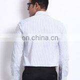 Men White & Blue Striped Slim Fit Formal Shirt thumbnail-3