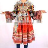 Vintage Afghani Kuchi Dress - Tribal Beaded With Coin Tassels Dress - Kuchi Indian Traditional Balochi Dress