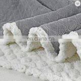 100% Polyester Sherpa Flannel Blanket Two Sides Brushed Cozy Fleece Throw thumbnail-3