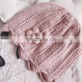 Baby Hat Korean Autumn and Winter Models Children's Warm Knitted Woolen Hat Girls Baby Cute Flower Pullover Hat Trend thumbnail-6