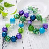Cute Necklace Bracelet 2pcs Set Girl Colorful Chunky Bubble Beads Necklace Children Jewelry Sets thumbnail-2