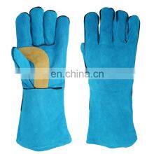 Blue Promotional Good Quality Safety Glove Mining Working Gloves Welding Gloves thumbnail-5
