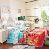 Hot sale bright colour embossed dot pattern winter new flower design luxury thick blanket