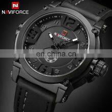 NAVIFORCE 9099 High Quality Japanese Quartz Movement Premium Watches Leather Auto Date Luminous Naviforce Watch Men Logo Watches thumbnail-1