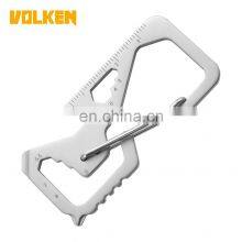 New 8 Word Button Tool Card Outdoor Multifunctional Combination Tools Camping Mountain Buckle Gifts Customized