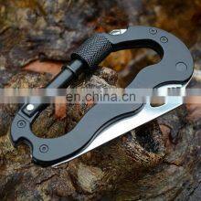 5 in 1 Multi Carabiner Hanging Buckle Tool EDC Gear Multifunctional Folding Knife Outdoor Camping Hiking Mountain Climbing Tool thumbnail-3