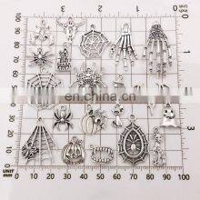 100 Pieces Mix Sale Tibetan Silver Accessories Halloween Ancient Silver Bracelet Accessories Diy Pendant thumbnail-3