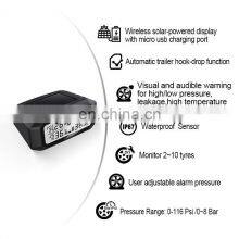 Solar Powered Tyre Pressure Monitor System TPMS With 4 Internal Sensors Auto Security Alarm Systems Tyre thumbnail-2