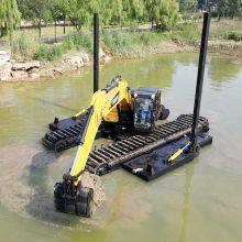 Amphibious Excavator Dredging Excavator With Floating Pontoon for Marsh and Wetland thumbnail-2