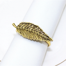 Top Selling Antique Metal Leaf Design Tabletop Accessories Napkin Ring for Party Use Table Decoration thumbnail-5