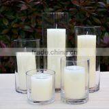 Glass Candle Jar Colored Lid Glass Candle Latern Clear Glass Flower Vase for Centerpiece Quality Choice