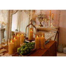 Waterproof Flameless Flickering Candles Battery Operated Outdoor LED Candle With Remote for Home Decor thumbnail-2