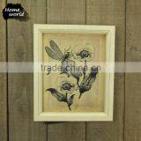 White Landscape Painting Dragonfly &Flower Picture Photo Frame thumbnail-6
