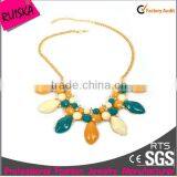 High Trendy Design Elegant Alloy Jewelry Multi Colored Necklace thumbnail-4