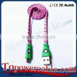 Fast Charging Braided USB Cable With Diamond For Samsung Galaxy Smart Phones