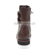 High Quality Fashion Casual Beautiful Ladies Flat Boots Lace up Riding Boots Ladies Ankle Boots thumbnail-3