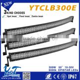 Multifunctional 12v/24v various size curved ce certification 300w 300w offroad led bars