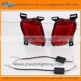 High Quality LED Rear Bumper Refelctor Light for Toyota Highlander Multifunction LED Rear Bumper Reflector for Toyota Highlander