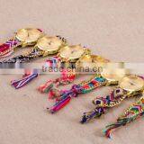 Popular Women Lady Watch Weave Hand-Woven Rope Bracelet Watches