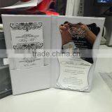 Thailand Style White Luxury Silk Invitation Box With Beautiful Brooch Quality Choice thumbnail-1