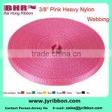 3/8 Inch Pink Nylon Webbing for Decorate
