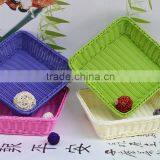 High Quality Plastic Rattan Wicker Display Basket in Store thumbnail-3
