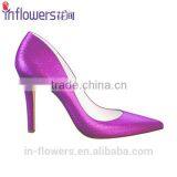 Purple Bright Color Leather Pointed Toe Ladies Sexy High Heels thumbnail-4