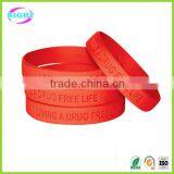 Debossed Wristband Customize Silicone Bracelet
