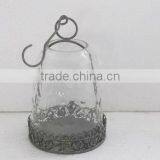 110620MK-Metal Cloche & Candle Holder