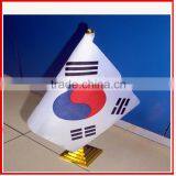 14*21cm Korea Flag,durable Table Flag With Base,country Flag in Small Size thumbnail-1