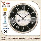 Top Grade Custom Shape Printed Fancy Vintage Mdf Decorative Wall Clock For Living Room