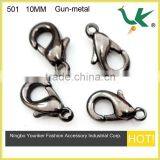 High Quality Fashion Jewelry Lobster Clasp 10MM, Plated Gun-metal, Model 501 thumbnail-1