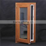 Wood film Laminated pvcu sash casement windows high quality upvc windows manufacturers