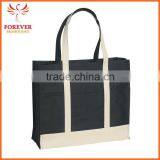 Hot Selling Customized Logo 600D Tow Tone Tote Bag With Contrasting Shopping Tote Bag thumbnail-2