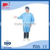Non Woven White/Blue/Red/Green/Yellow Disposable Lab Coat With Hook and Loop thumbnail-2