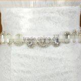 Elegant Graceful Crystal Beaded Bridal Sash Belt for Wedding Dress thumbnail-3