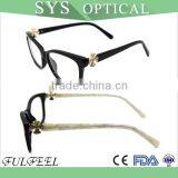Most Popular Lady Fashion Acetate Spectacle Optical Frame With Flower Diamond thumbnail-5