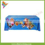Printed table cover for commercial event