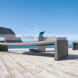 Synthetic Rattan Sun Lounger - Patio Sunbed - Plastic Sunbed thumbnail-1